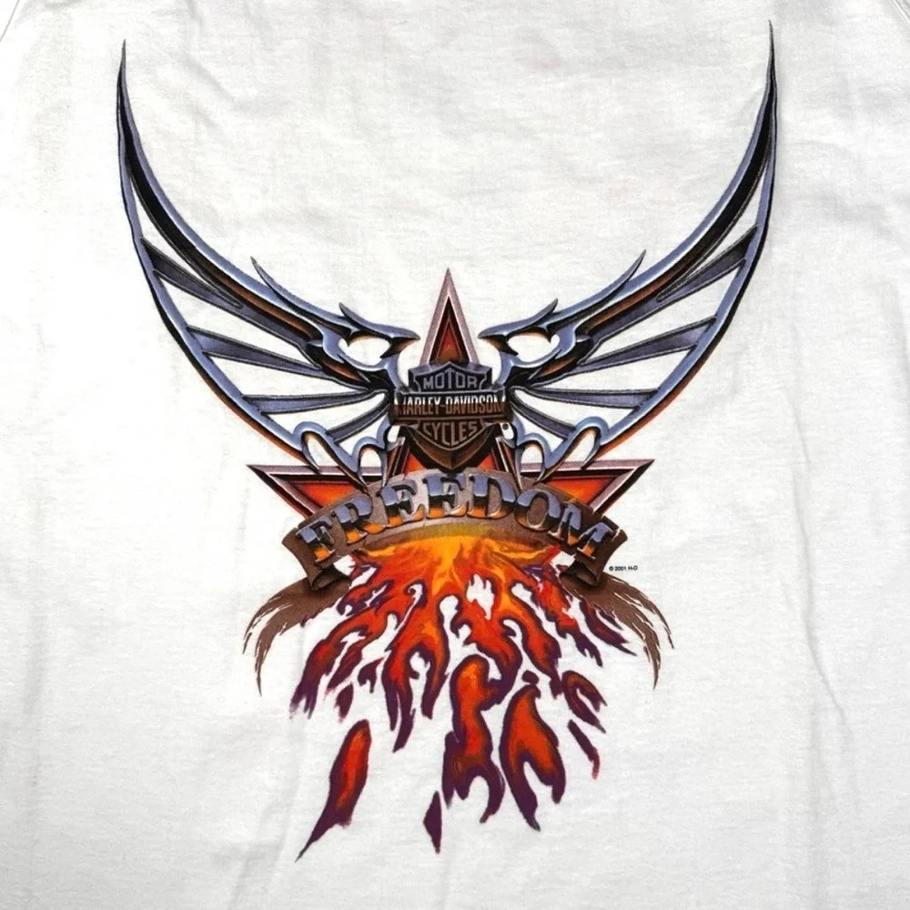Lot of 2 - NWT Vintage Harley-Davidson Tank Top Biker Eagle USA Flag XL - Picture 10 of 15